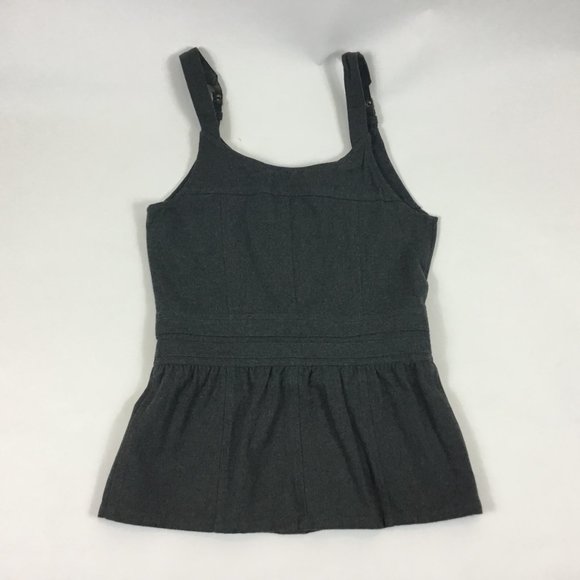 RED by Marc Ecko Gray Tank Top/Button up PeplumTop - Picture 2 of 8